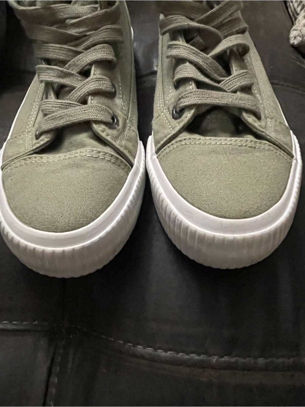 Blowfish Malibu Olive Green Canvas High-Top Sneakers - Picture 10 of 11